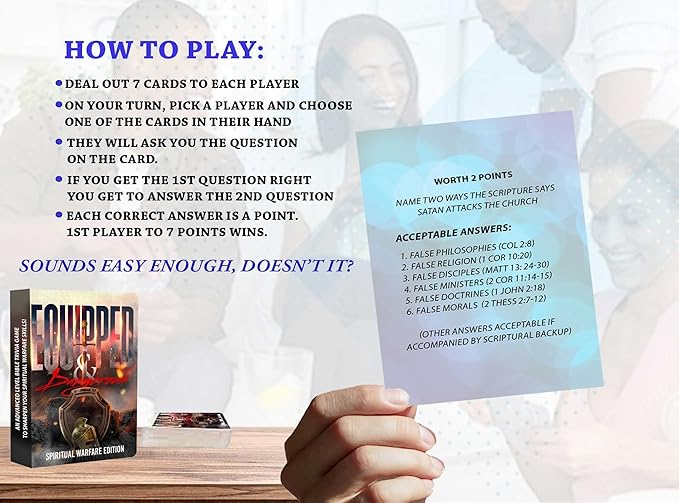Spiritual Warfare Bible Trivia Game | Fun & Faith-Building Game for Family, Youth Groups & Bible Study | Master Scripture, Deepen Understanding, and Equip Yourself with Biblical Knowledge