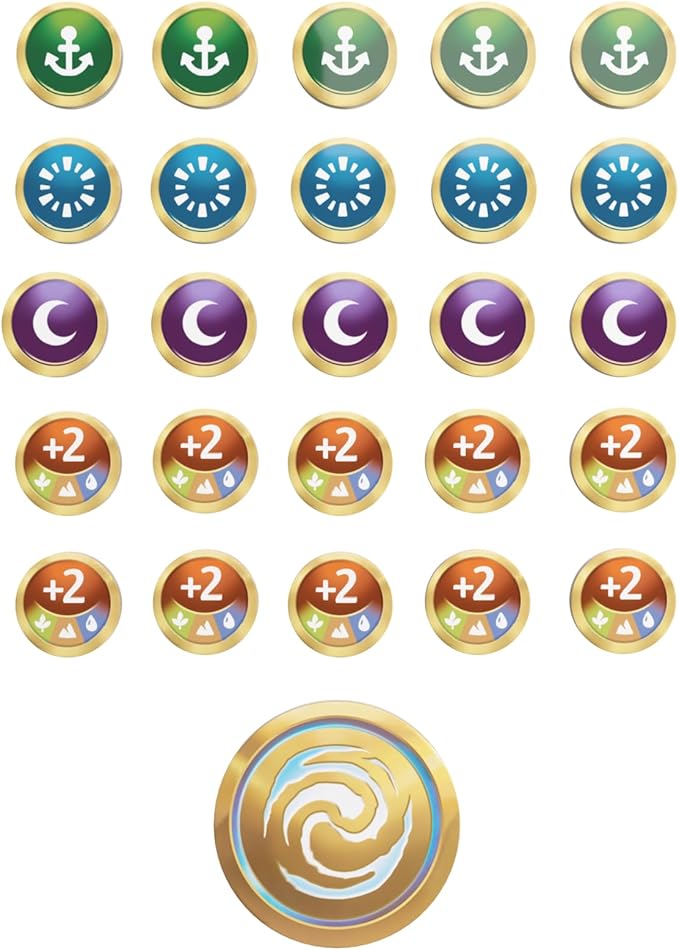 Gamegenic Altered Premium Markers - Officially Licensed, 26-Piece Acrylic Game Tokens for TCG, Vibrant Designs, Includes First Player, Anchored, Fleeting, Asleep & Double-Sided Boost Markers