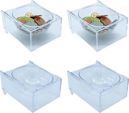 Modular Board Game Trays [4 Pack], Connectable Board Game Components, Token Trays, Game Organizer Holders for Small Game Pieces, Tokens, Dice, Bits, Board Game Accessories