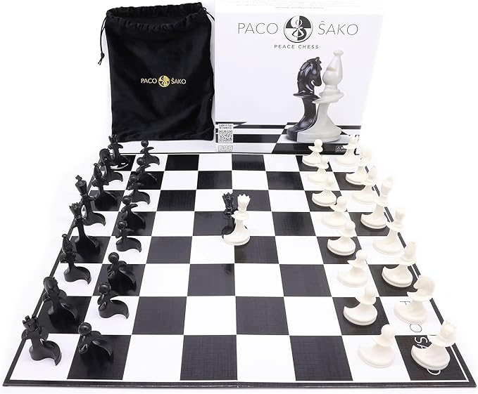 PacoSako Peace Chess Game, Super Fun for Chess Lovers, Make Peace While Playing Chess, not War - Chess Set Board Game for Peace Makers | 2-Players
