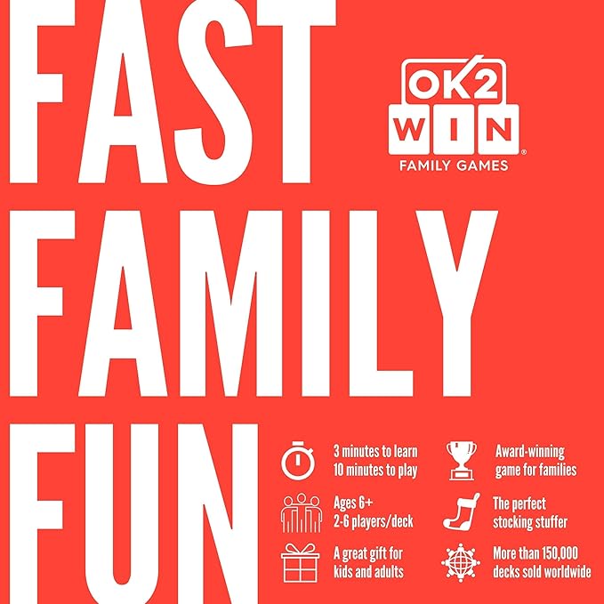 Ok2Win 3UP 3DOWN Card Game and Boom Goes The Dynamite Math Card Game and Doom On You Card Game and Mixed Doubles Dice Game Bundle - Fun Family Games for All Ages