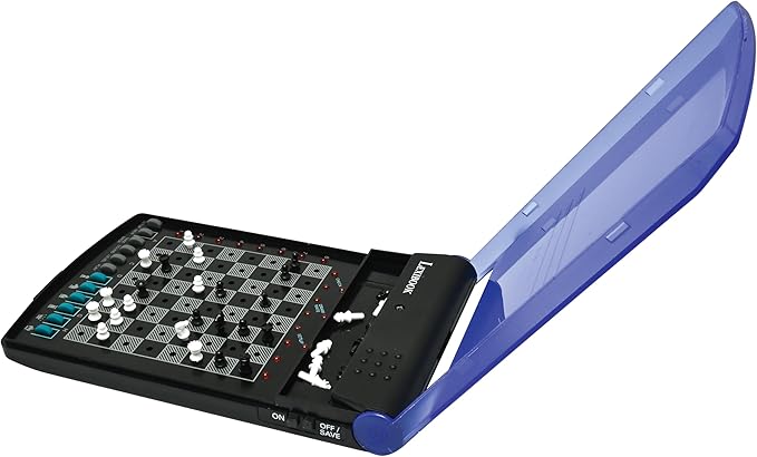 LEXiBOOK, Electronic Travel Chess Set, 32 Pieces, 64 Difficulty Levels, 1 to 2 Players, Strategy Game, Family Board Game, LCG500