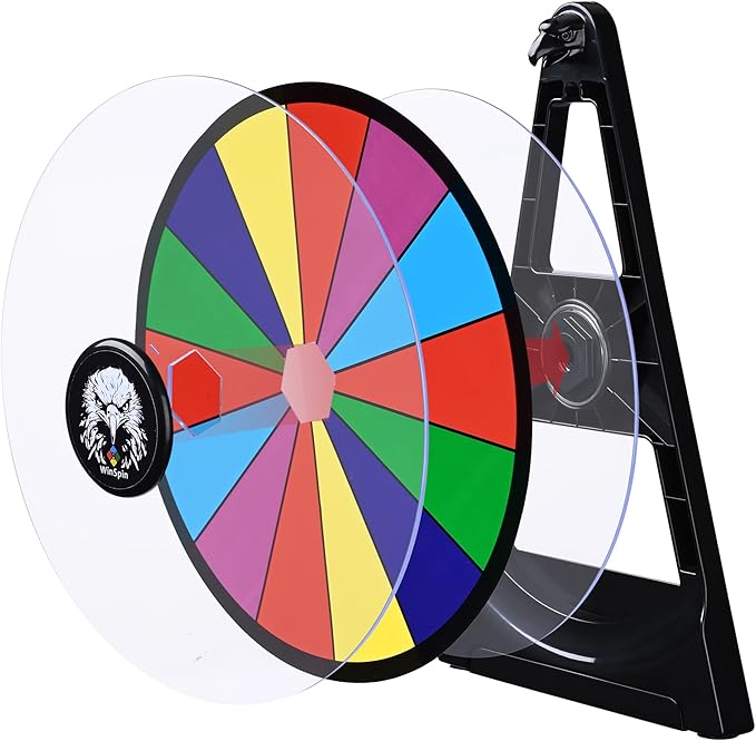 WinSpin 12" Prize Wheel 14 Slots Spinning Game Tabletop Fortune Game Eagle