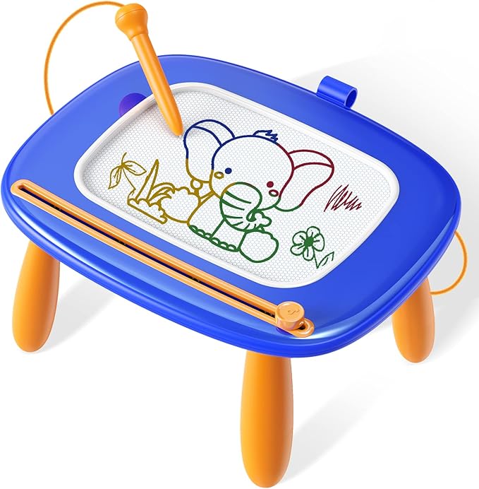 Toddlers Toys Ages 1-3, Magnetic Drawing Board, Toddler Boy Toys for 1 2 3 Years Old, Doodle Board Pad Learning and Educational Toys for 18 Months Baby,1-3 Yr Kids Birthday Gifts - Dark Blue