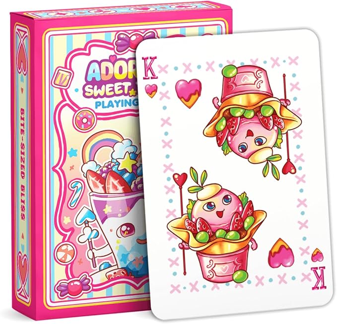 Adorable Sweet Treats Playing Cards Cute Food for Adults Friends Family Games