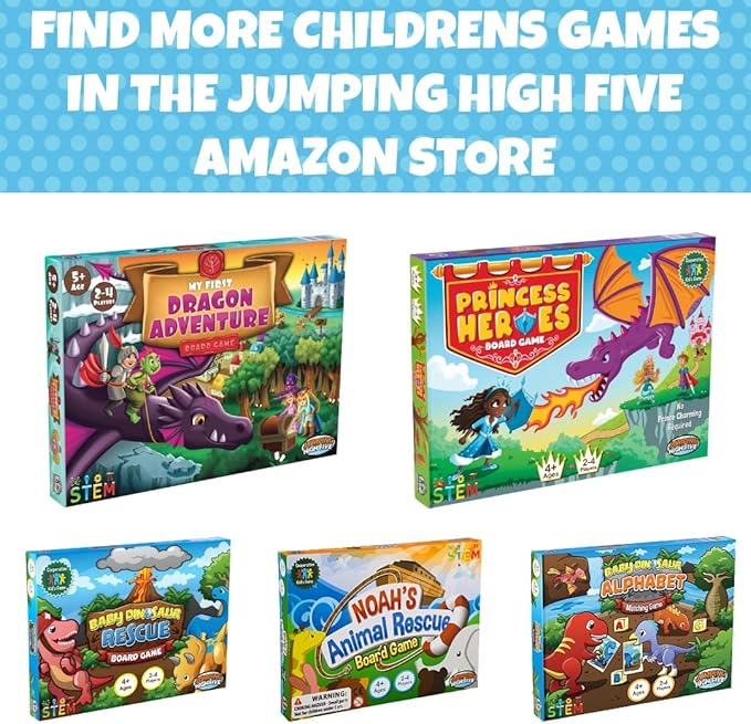 Jumping High Fives Baby Penguin Racing Board Game - Snowy Penguin Race Game for 2-4 Kids Ages 4 and Up, Children Learn New Skills While Sliding Down The Iceberg to Reach The Polar Party