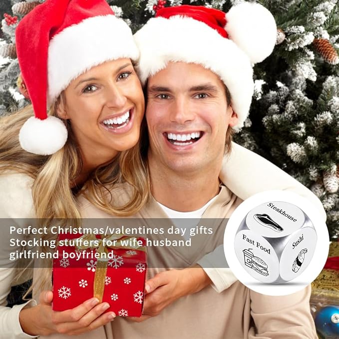 Easter Basket Stuffers For Adults，Birthday Gifts For Him Her, Gifts For Women Men, Anniversary Steel Food Decision Dice Couple Gifts Girlfriend Boyfriend Valentines Day Christmas Birthday Wedding Gift