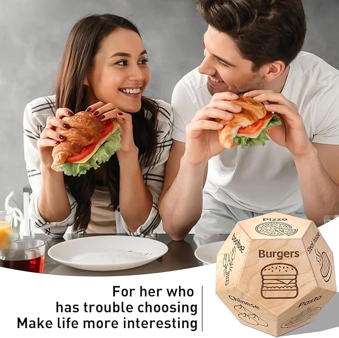 Food Dice Food Decision Games Date Night Dice Couples Gift for Him Her for Birthday Boyfriend Girlfriend Men Women Graduation Gifts 2025