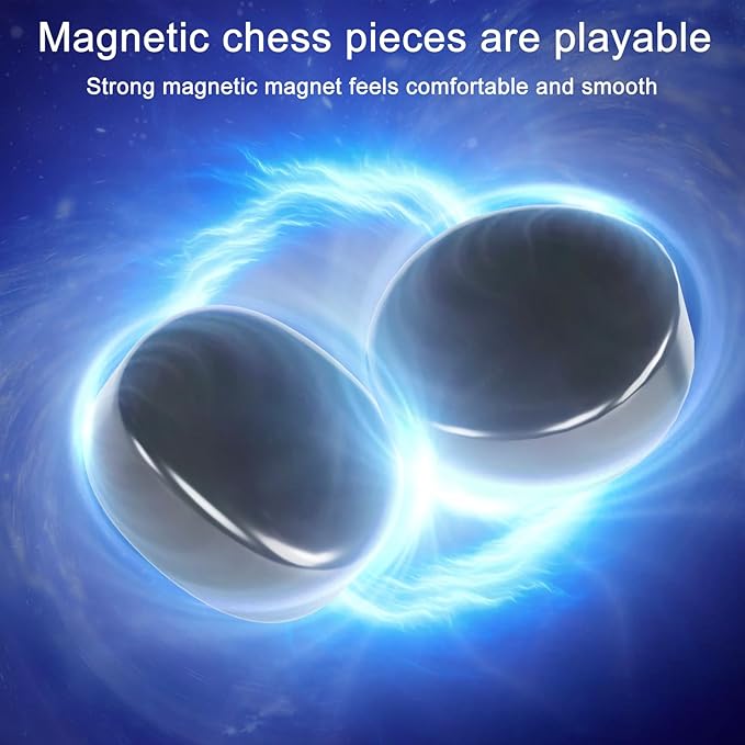 Magnetic Chess Game New Fun Tabletop Magnetic Chess Set Battle Board Game Strategy Game with Stones Family Games for Kids and Adults Party Games
