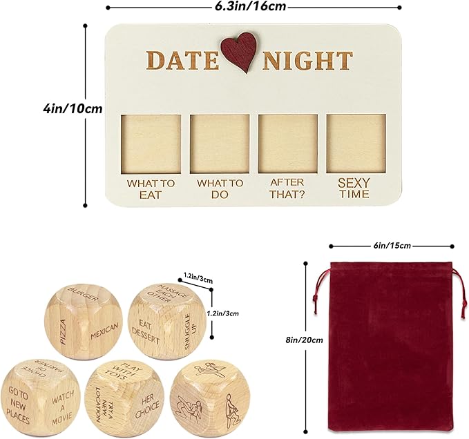 Couples Games Gifts for Men Women, Date Night Dice Ideas, Couple Toys Games, Anniversary Birthday Engagement Valentine's Day Gifts for Boyfriend Girlfriend Husband Wife Groom Bride Him Her