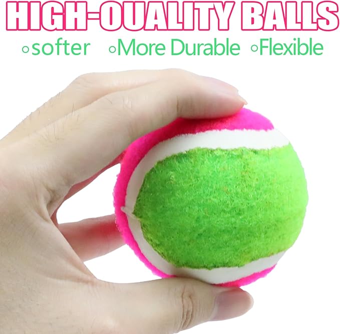 Toss and Catch Game Set, 10 Paddles 5 Balls and 1 Storage Bag, Classic Outdoor Games, Beach Games, Yard Games Suitable for Family Teens Adults