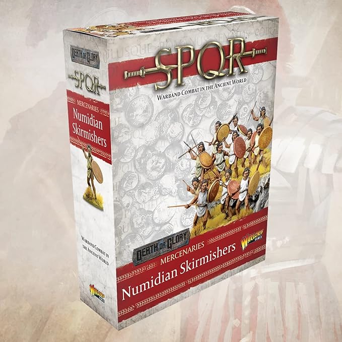 Wargames Delivered SPQR - Mercenaries - Numidian Skirmishers. 28mm Miniatures Base, Roman and Greek Military Legion Miniatures for Wargames, and Roman War Games by Warlord Games