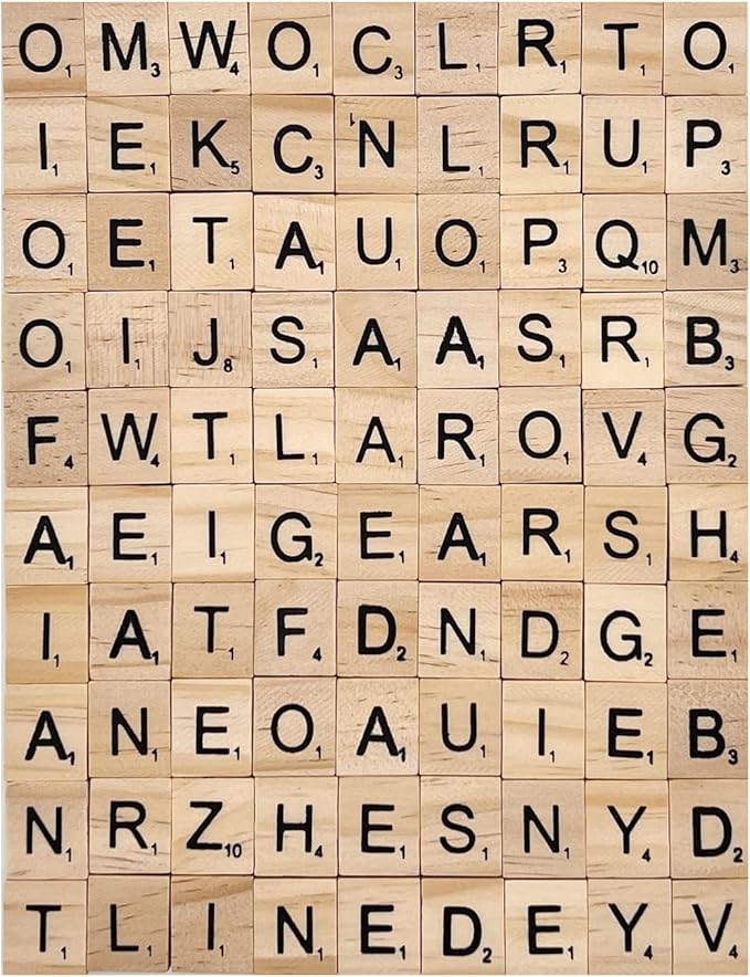 400 Pcs Scrabble Letters, Wood Scrabble Tiles for Crafts