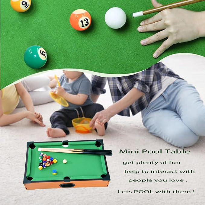 Mini Pool Table for Kids Small Billiards Game Table Top Pool Table Toy for Cat Gift for Kids Cat Pool Table Toy