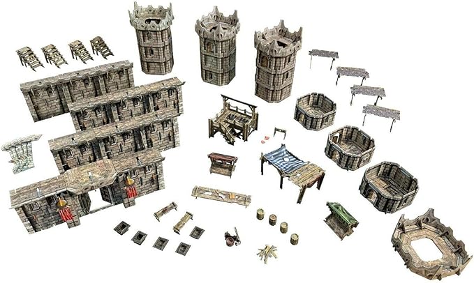 Battle Systems – Modular Fantasy Scenery – Perfect for Roleplaying and Wargames - Multi Level Tabletop Terrain for 28mm Miniatures – Colour Printed Model Diorama – DnD Warhammer (Citadel)