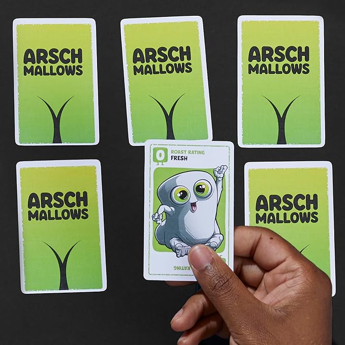 Hasbro Gaming Arschmallows Game | Marshmallow Butt Game | Funny Party Card Games for Teens, Adults, and Families | Ages 13 and Up | 2 to 6 Players (Amazon Exclusive)