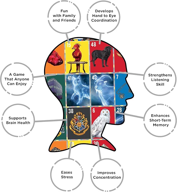 AQUARIUS Harry Potter Family Bingo Game - Fun Family Party Game for Kids, Teens & Adults - Entertaining Game Night Gift - Officially Licensed Harry Potter Merchandise