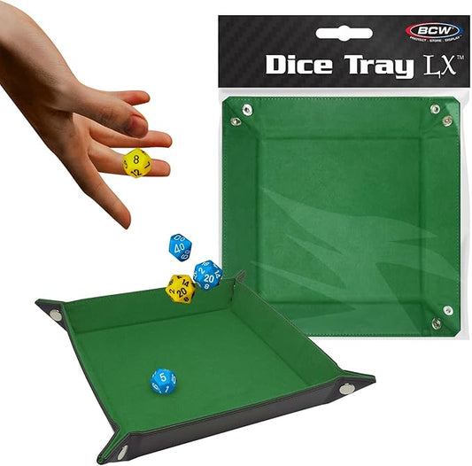 BCW Square Dice Tray - Grass | 7x7 Inches | Ideal for Dungeons and Dragons, Pathfinder, etc | Dice Rolling Tray Gaming Accessory for Tabletop RPGs and Board Games…