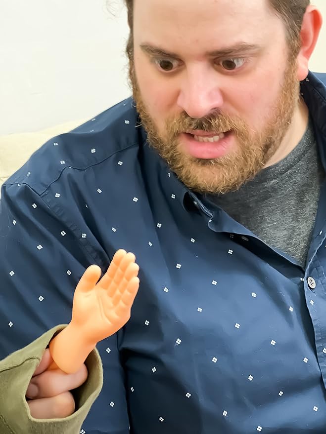 Get Handsy Challenge Game - 120 Hilarous Tiny Hand Challenges - Small Little Hand Puppet Family Fun Competitive Action Game - Be The First to Complete