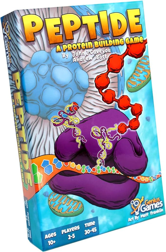 Genius Games Peptide: A Protein Building Game | A Strategy Card Game with Accurate Science for Gamers and Teachers | Teaches Amino Acids, mRNA, Organelles