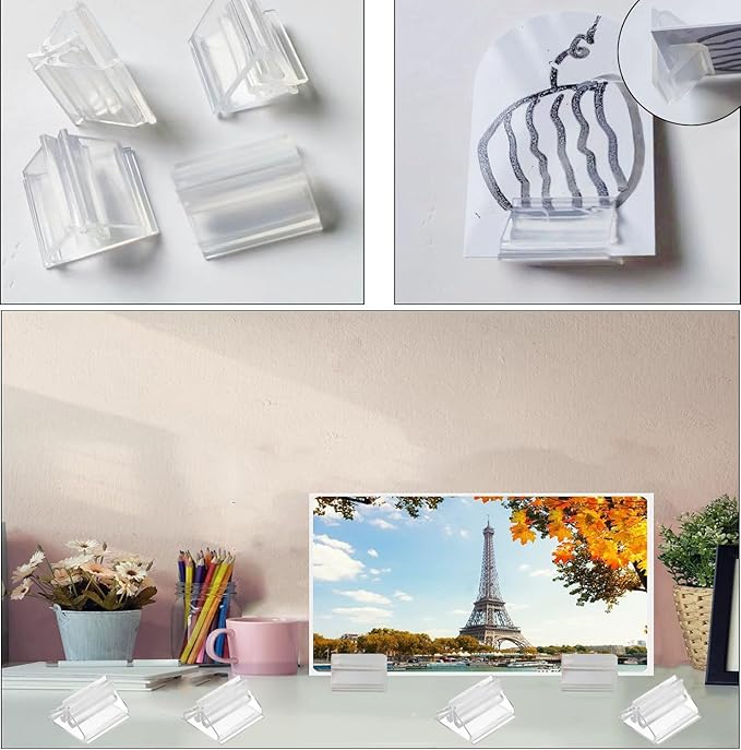 100Pcs Plastic Game Card Stands Board Markers Plastic Card Holder for Board Game,DIY Game Card,Party Favor,Home or Office Organization