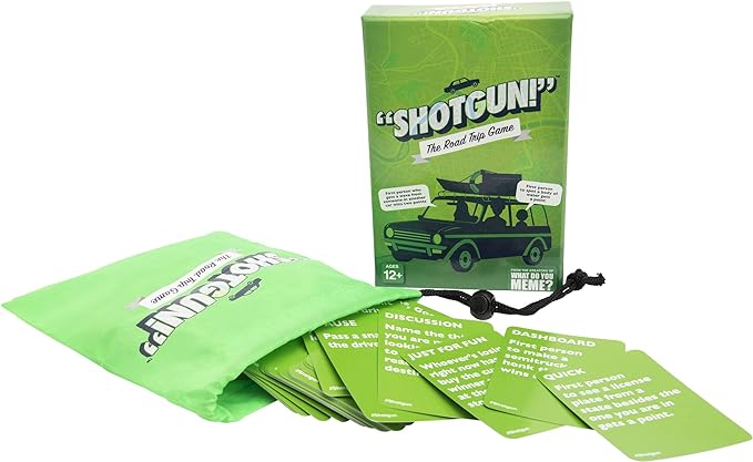 WHAT DO YOU MEME? Shotgun! - The Road Trip Car Game for Families, Travel Games and Road Trip Activities for Kids by Relatable