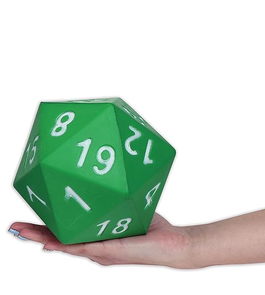 LEARNING ADVANTAGE 20-Sided Jumbo Die | Large, Foam Dice for Games | Teach Numbers, Probability, Addition and Subtraction