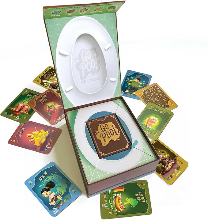 Paper House: Go Poo! The Game - Laugh Out Loud Funny Card Collection Game, Family Game Night, Hilarious Toilet Humor, Adults Kids Age 6+, 2-6 Players