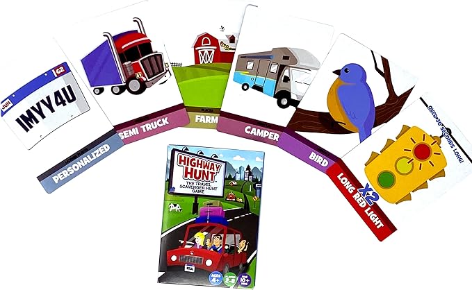 Regal Games Travel Outdoor Scavenger Hunt Games for Kids Ages 4, 5, 6, 7, 8, 9, 10, 11, 12 - Outdoor & Nature Family Hunt Games for Road Trips - 2-8 Players - 54 Scavenger Hunt Cards