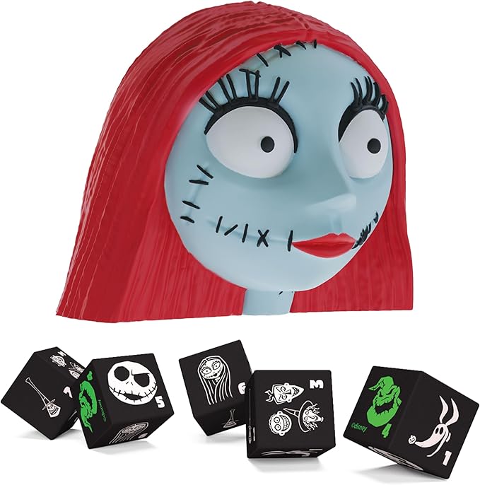 YAHTZEE: The Nightmare Before Christmas - Sally, Collectible Sally Dice Cup, Classic Dice Rolling Game Based on the Halloween Disney Classic, Great for Game Nights, Officially Licensed Merchandise