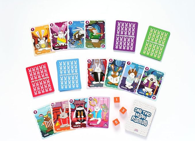 Happy Camper - One Two Many Rabbits - A Wild & Harey Card Game | Quick to Learn, Easy to Teach | Great Math Game | Perfect for Family Game Night | 1-4 Players, Ages 7+
