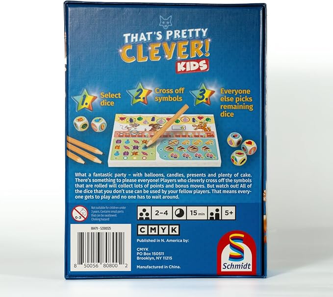 CMYK That's Pretty Clever! Kids - A Fun Dice Game for Young Thinkers