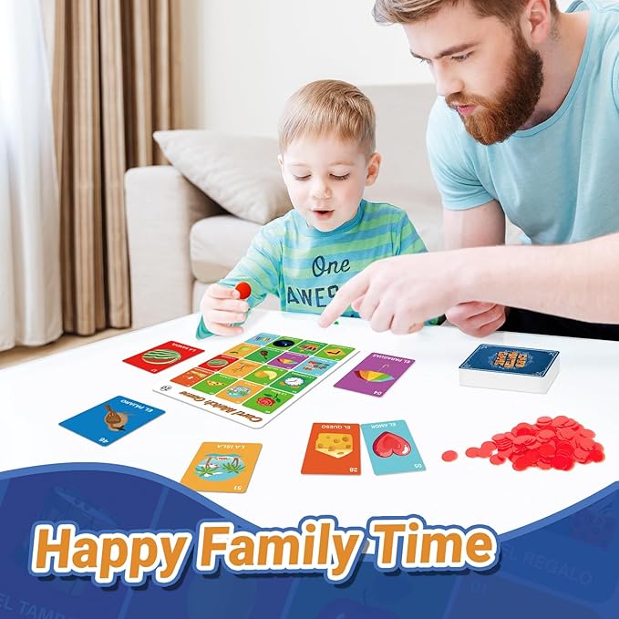 Bosctanuc Loteria Mexican Bingo, Original Spanish Playing Cards Games, Juegos De Mesa En Español para Bingo Games for Kindergarten Learning Spanish,Preschool Learning Activities,Family Board Games