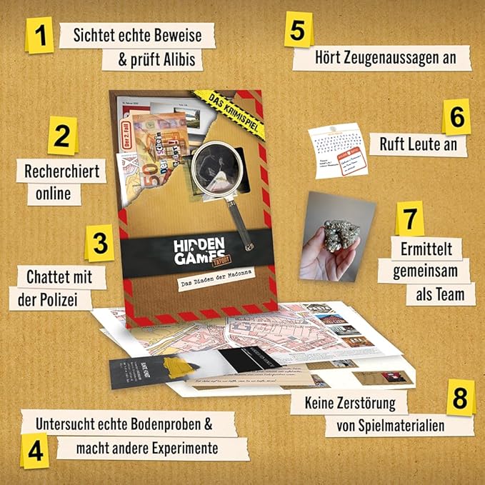 Hidden Games Crime Scene - Das Diadem der Madonna - Escape Room Spiel (US Version)