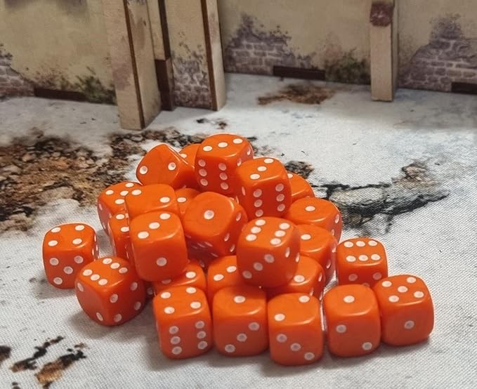Warlord Games 30x D6 Dice Pack | 10mm Classic (Orange)