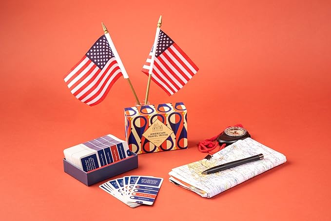 Skyline Collection Trivia Set - American Travel Trivia, 140 Question Cards - Game Night Entertainment for Families & Friends