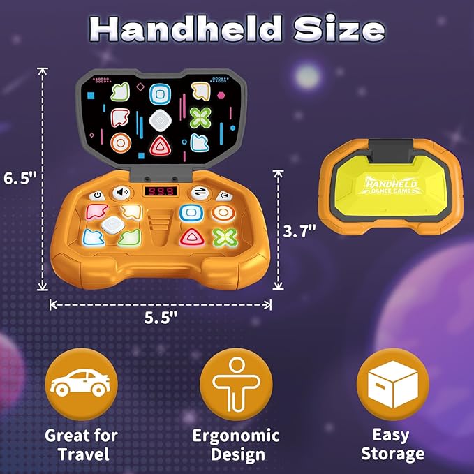 Fast Press Puzzle Game for Kids Age 3-12, Light Up Brain & Memory Games Electronic Handheld Pop Fidget Games Toys for Boys Girls Birthday Gifts for 6 7 8 9 10 11 12 Years Old Kids Teens