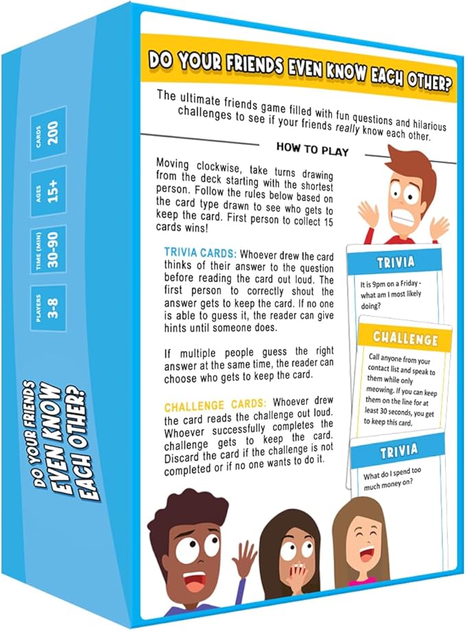 Do Your Friends Even Know Each Other, The Ultimate Party Card Game for Adults and Teens, Perfect for Game Night and a Great Gift for Friends