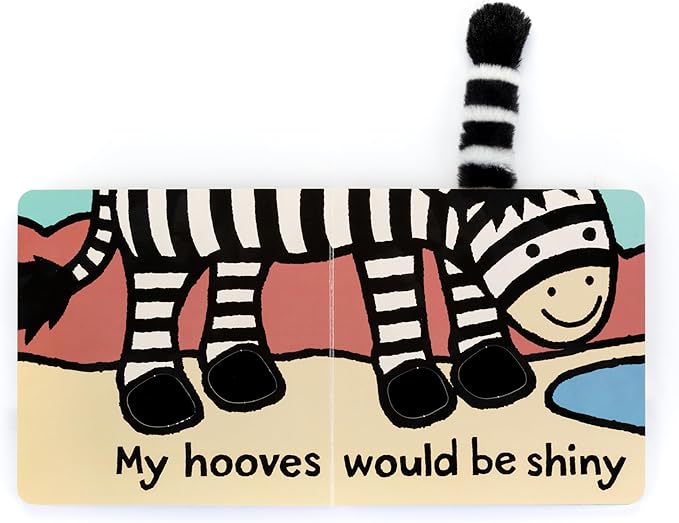 Jellycat If I were a Zebra: A Baby Touch and Feel Board Book Children's Book - Baby Gift