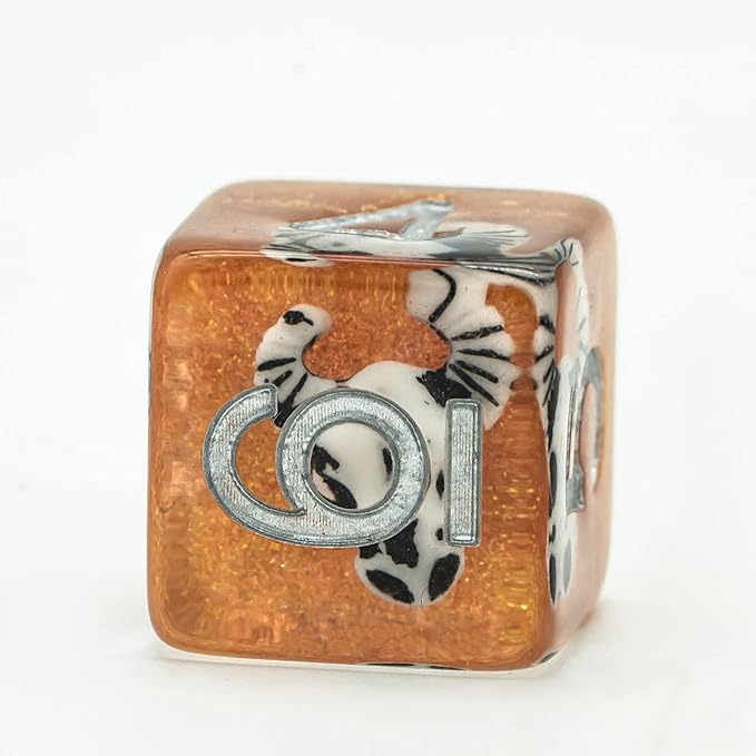 UDIXI 7 die DND Dice Set - Polyhedral D&D Dice for Role Playing Games, RPG Dice Set for Dungeons and Dragons Pathfinder (Cow Head)