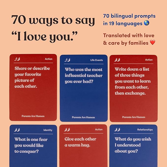 Parents Are Human Bilingual Conversation Cards, English + Vietnamese