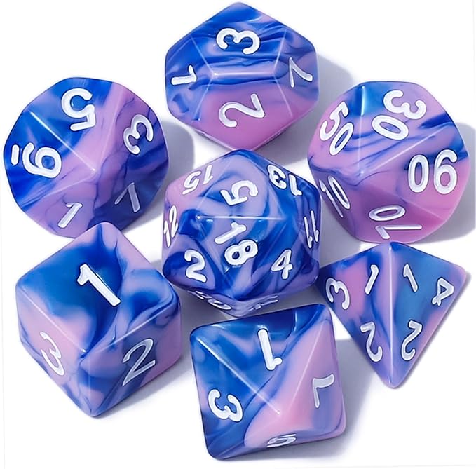CiaraQ DND Polyhedral Dice Set with Dice Bag for Dungeons and Dragons RPG MTG Role Playing Table Games