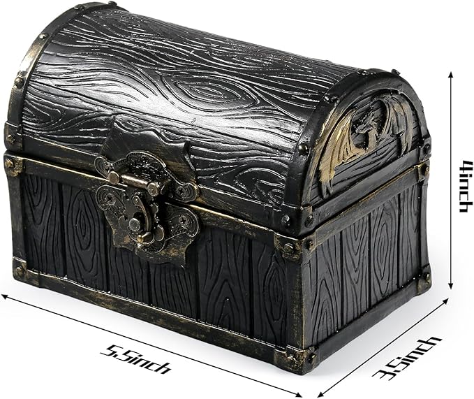DNDND Mimic Chest Dice Storage Box Large Size Holds 6 Sets of Polyhedral Dice Great Gift for Dungeons and Dragons Players DM Masters RPG Gaming