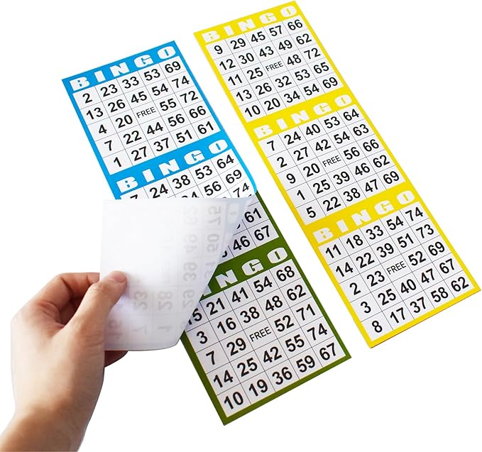 SEETOOOGAMES Bingo Paper Game Cards - 3 Card - 100 Books of 10 Sheets