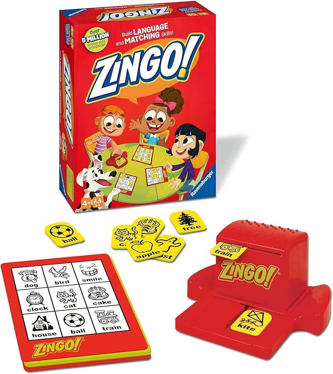 Ravensburger Zingo Bingo Game - Learning and Educational Toys for Kids Age 4 Years Up - 2 to 4 Players - Gifts for Boys and Girls