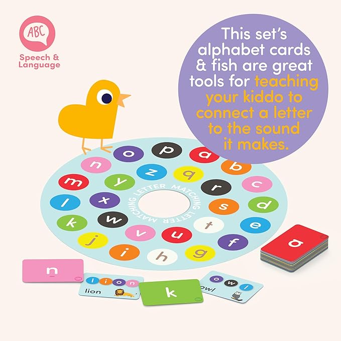 Battat Education Toddlers Magnetic Fishing Game Alphabet Fishing 2 Years +