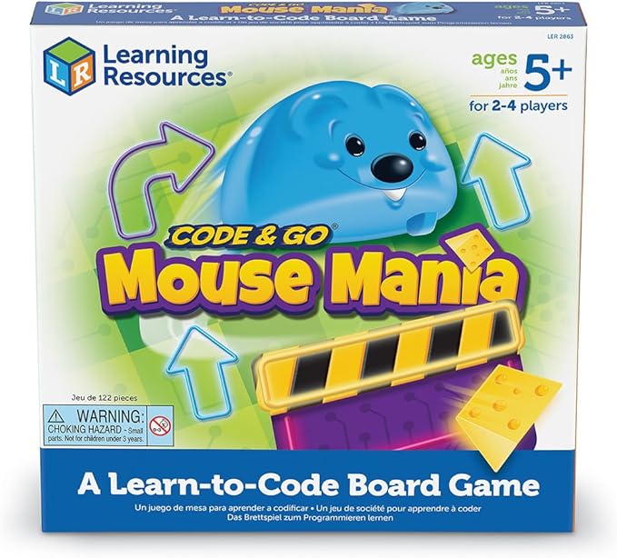 Learning Resources Code & Go Robot Mouse Board Game, STEM, Early Coding Game, Ages 5+