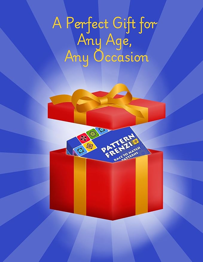 Pattern Matching Board Game for Children & Adults, Family Party Board Games, Block Puzzle Games for Kids Ages 3+, Play Solo or Multiple Players, Pattern Recognition, Perfect Christmas & Birthday Gift