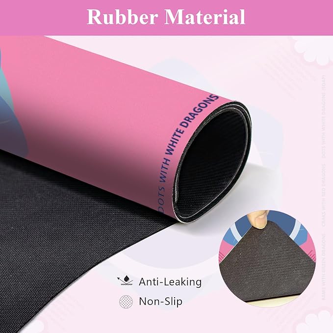 2025 Anti-Slip Neoprene Mahjong Mat with Rules, Noise Reduction Mahjong Mat for Poker, Card, Board, and Tile Games