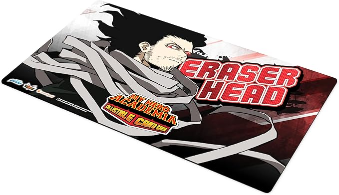 Asmodee Jasco My Hero Academia Collectible Card Game Series 3 Eraser Head PLAYMAT | 18" by 24" Rubber Game Mat | Ages 14+ | 20-30 Minutes | Made by Jasco Games